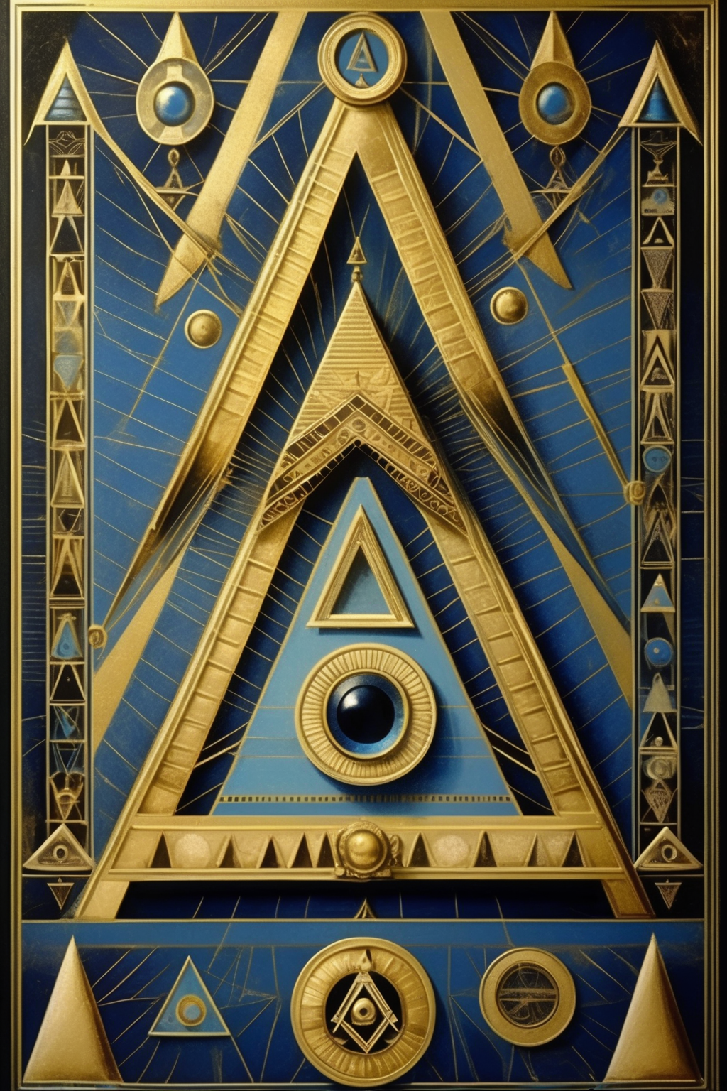 00428-3816671579-_lora_Paul Laffoley Style_1_Paul Laffoley Style - old geometic freemason occultic symbology with gold and blue hues.png